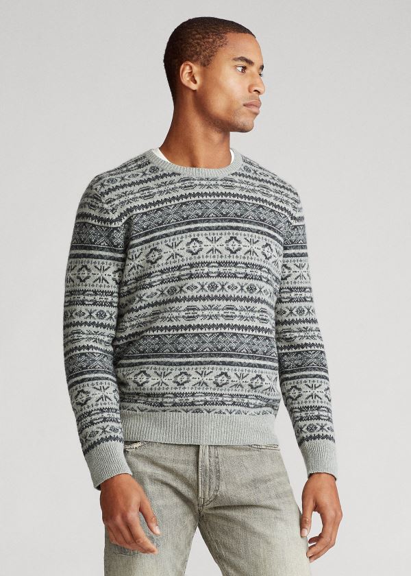 Suéter Polo Ralph Lauren Fair Isle Algodão-Blend Homem 73608-SIHQ